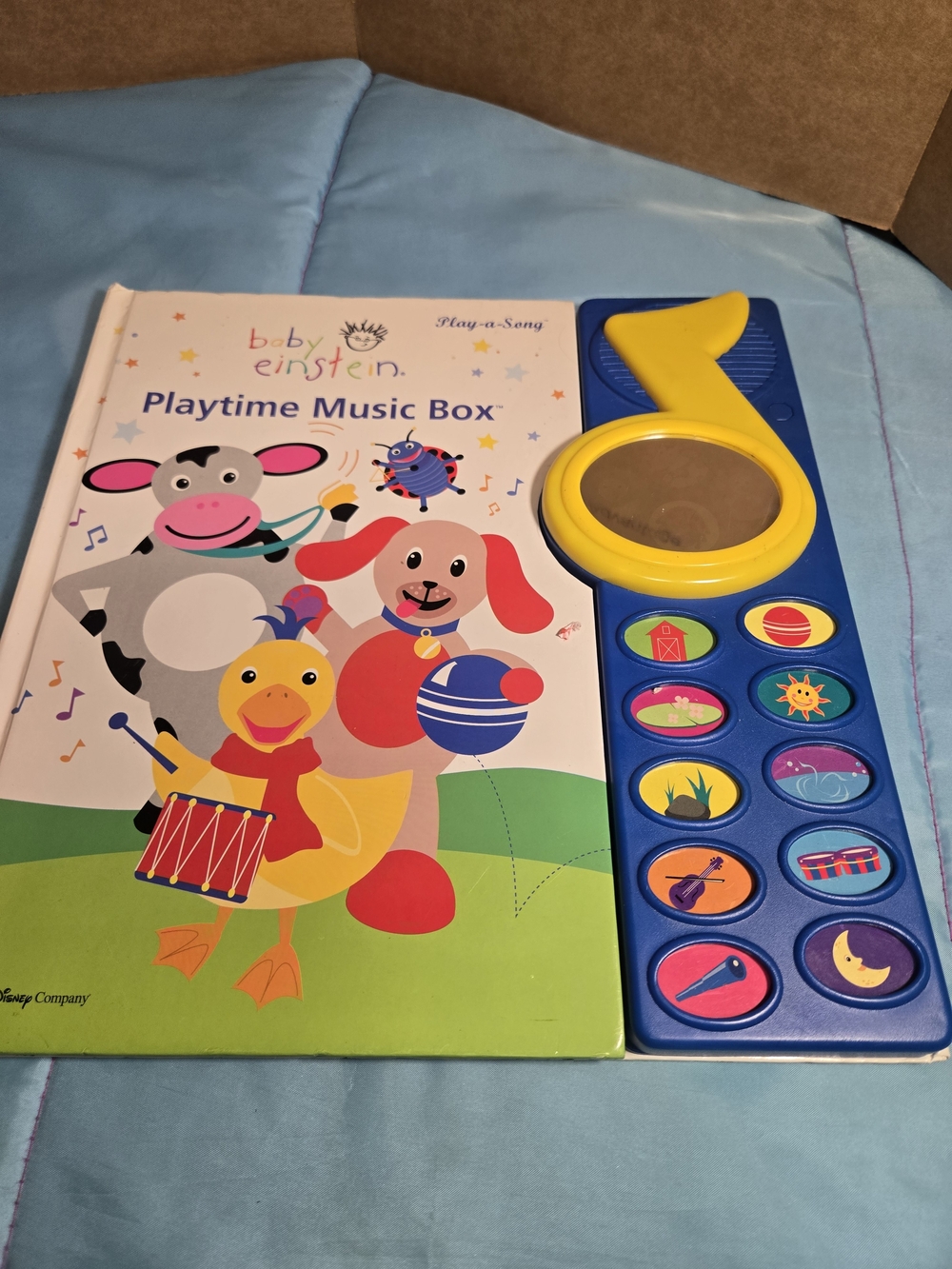 Baby Einstein Playtime Music Box Book -Tested WorksWith New Batteries